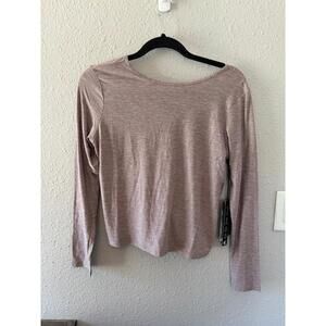 NWT Kyodan Open Back Pink Heathered Long Sleeve size S. Soft, thin fabric